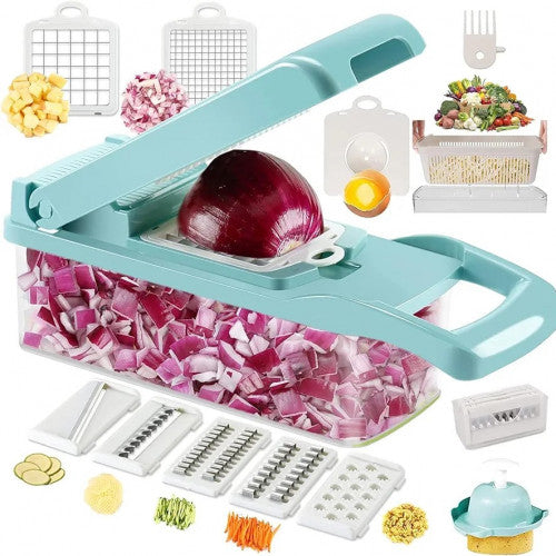 Cortador Multifuncional 10 en 1 para Vegetales y Frutas con Accesorios