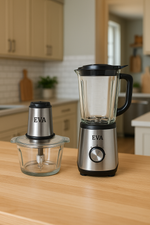 Procesador de Alimentos 400W + Licuadora 1.5L 550W | Kit Cocina EVA